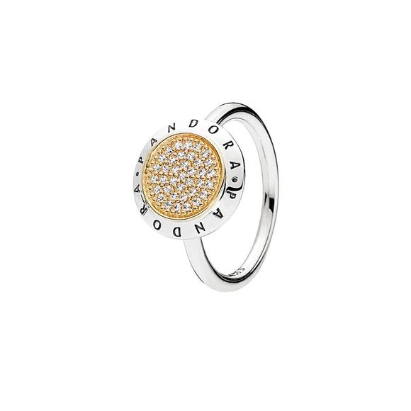Pandora Jewelry - Pandora Two Tone CZ Signature Ring